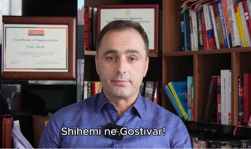 Visar Ademi   kandidatura e një sateliti të shkëputur nga realiteti i Gostivarit  e shpalli më 9 Korrik   Ditë Zie për qytetin
