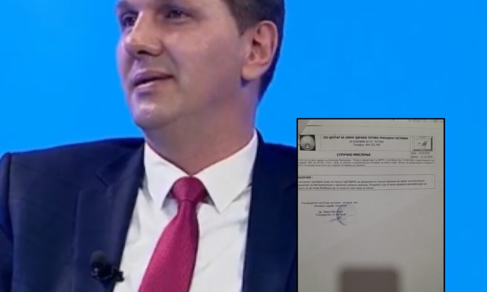 Isen Shabani njofton banorët e Dobërdollit se uji është i pijshëm  Dokument 